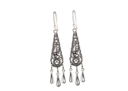 Rhodium Plated | Chandelier Earrings